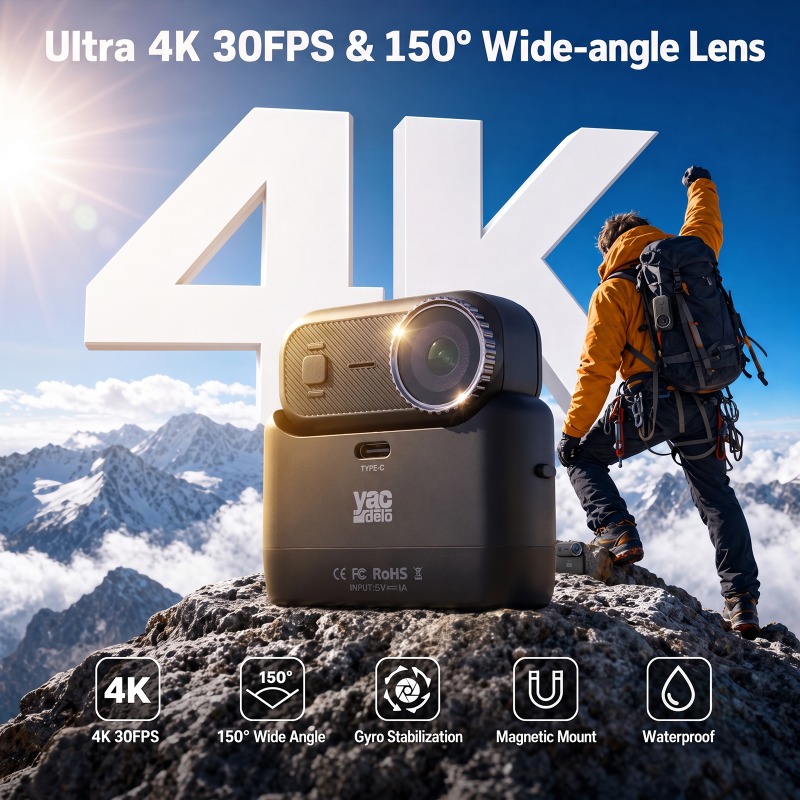 Car Accessories Online - APEX Action 4K Camera Mini POV