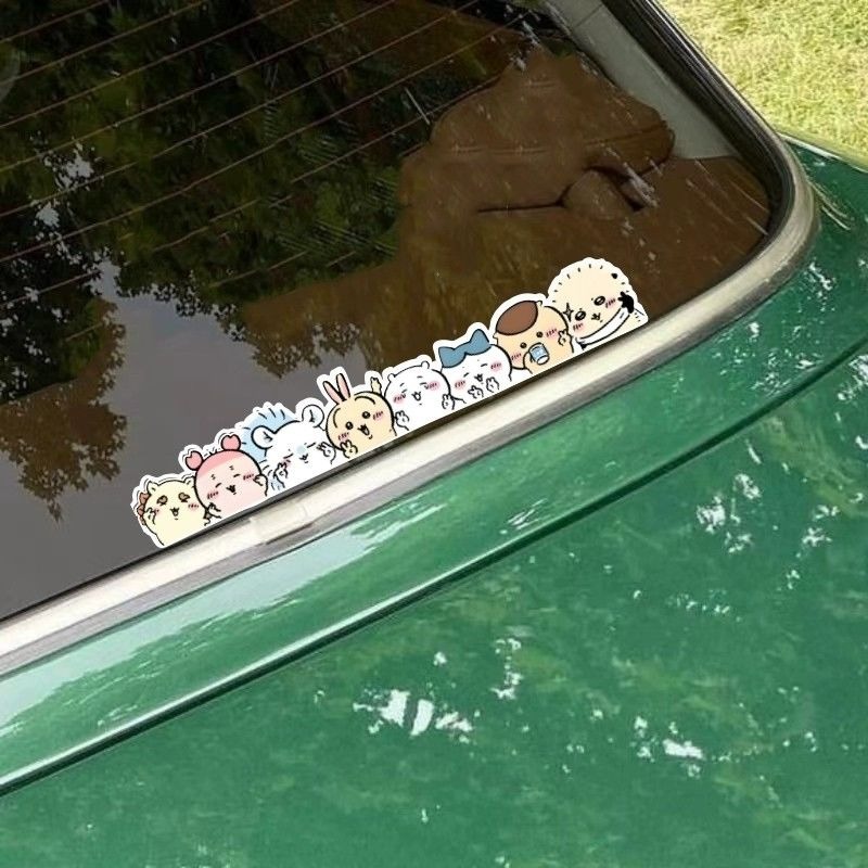 Car Accessories Japanese - Kawaii Chiikawa Cute Cartoon Static Cling