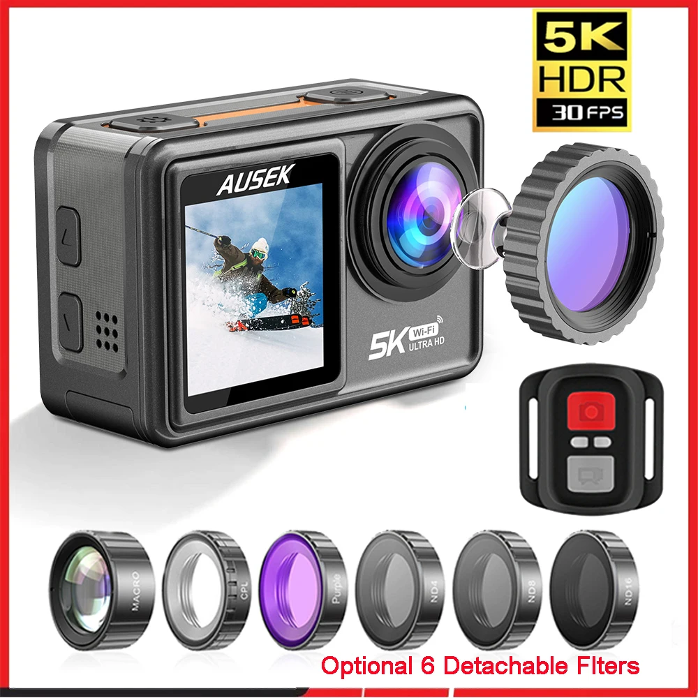 AUSEK M81TR Action Camera 5K 4 - Car Accessories Online 评论和价格