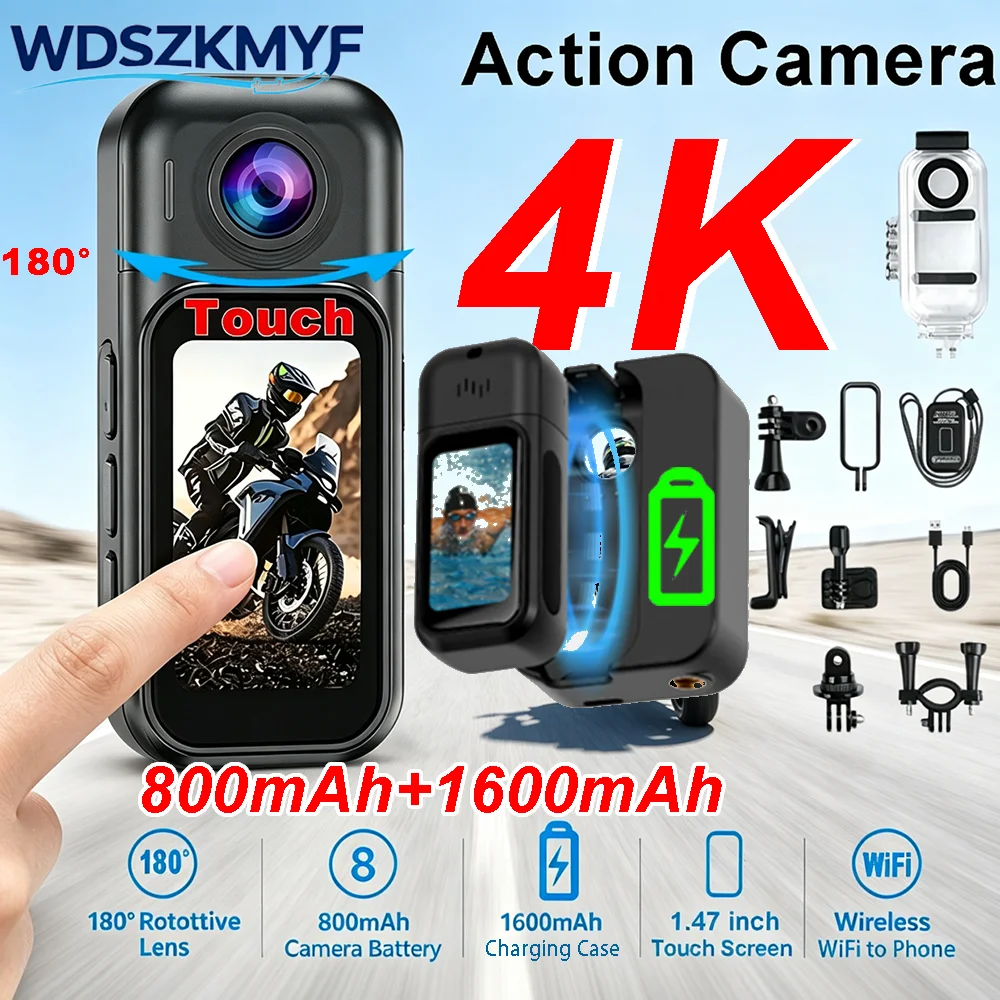 4K/1080P Mini WiFi Body Vlog C - Car Accessories Online 评论和价格