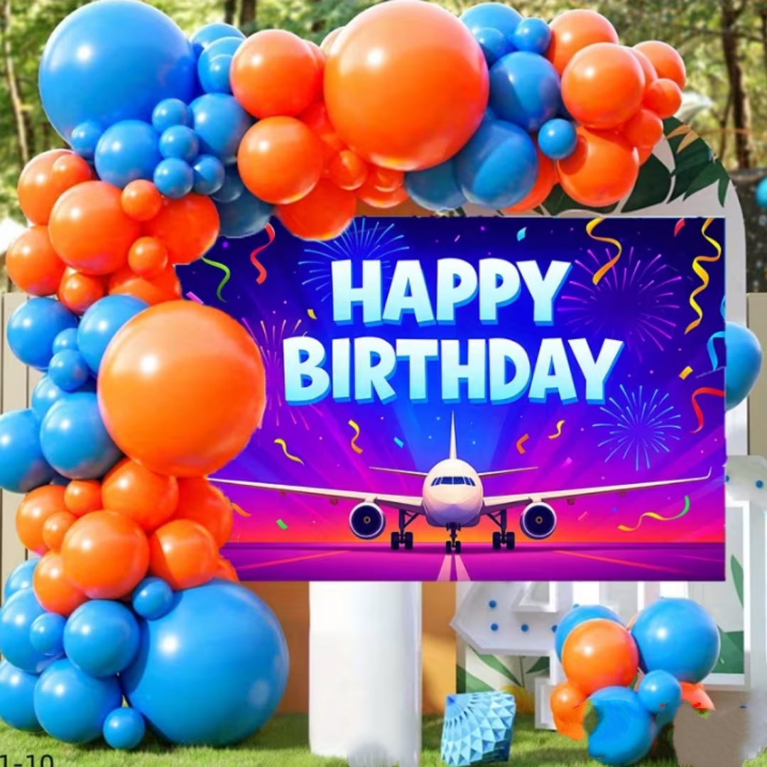 Airplane Theme Children Birthd - Car Accessories Banner 评论和价格