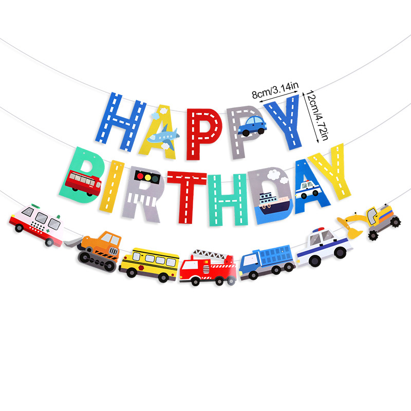 Cartoon Car Happy Birthday Ban - Car Accessories Banner 评论和价格