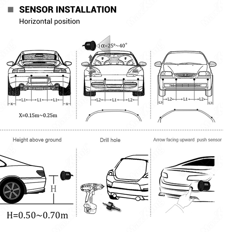 Car Reverse Radar Kit Vehicle  - Car Accessories Online 评论和价格