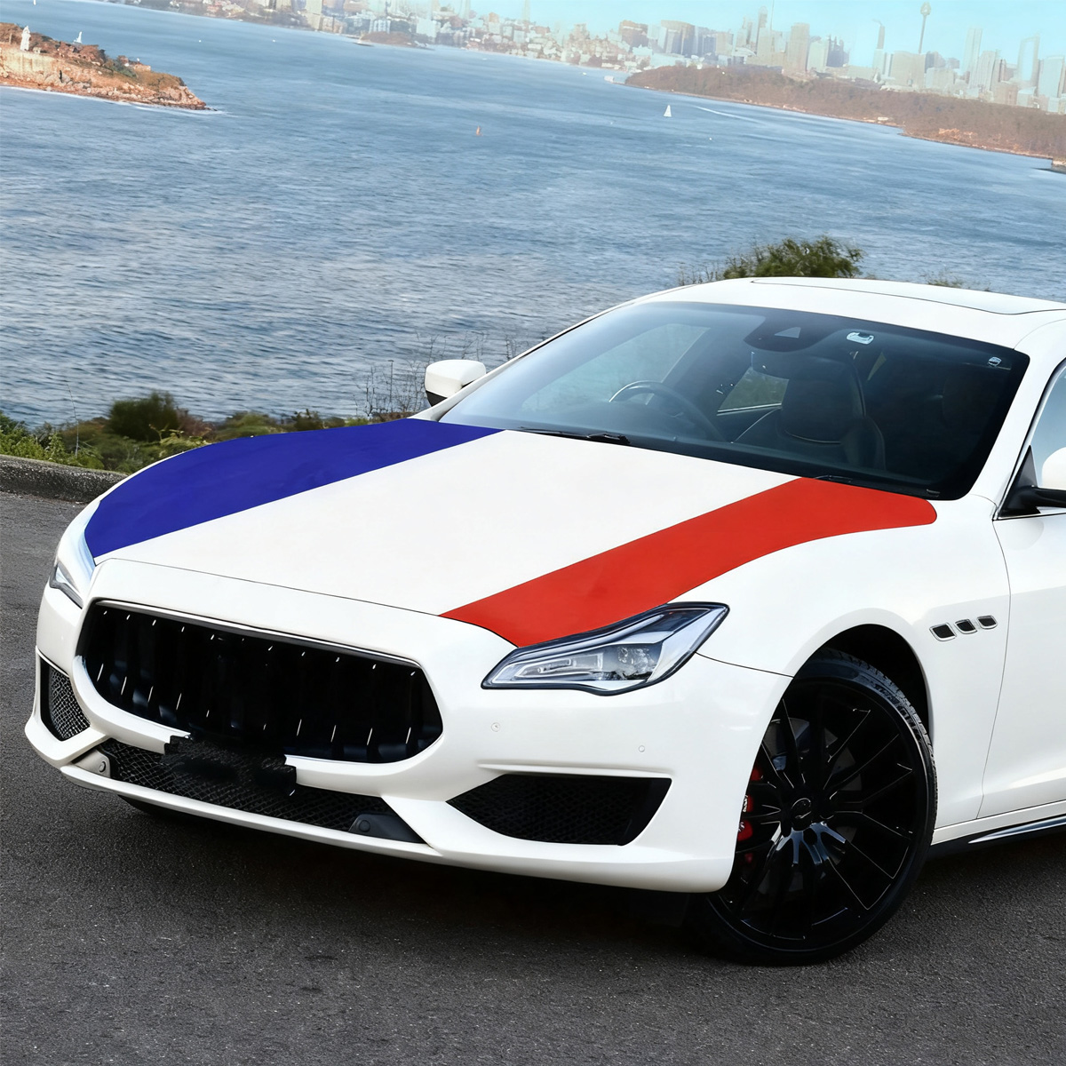 France Hood Flag Cover 155 Cm  - Car Accessories Banner 评论和价格