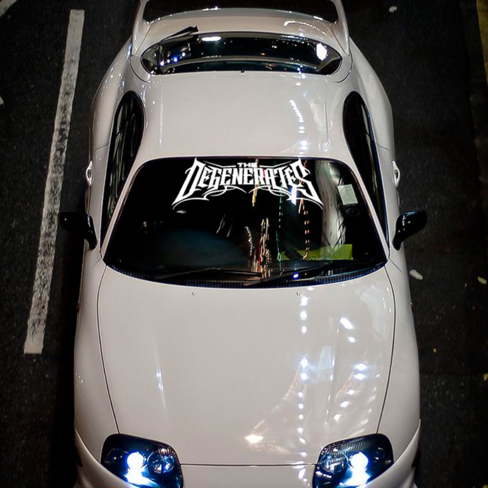 1pc THE DEGENERATES JDM Sport  - Car Accessories Banner 评论和价格