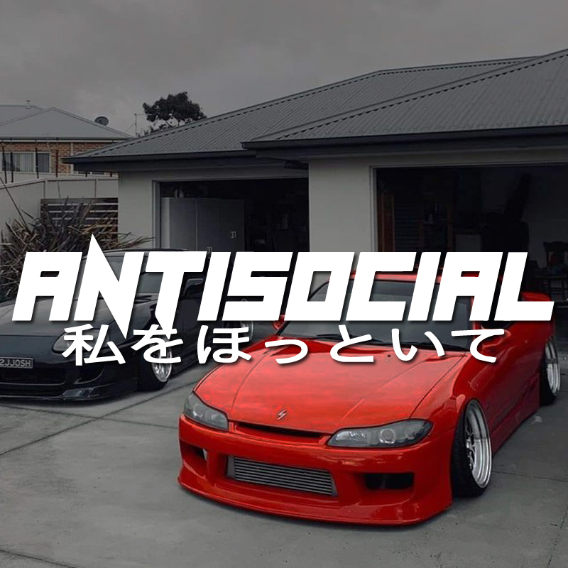 JDM Style 'ANTISOCIRL' Vinyls  - Car Accessories Banner 评论和价格