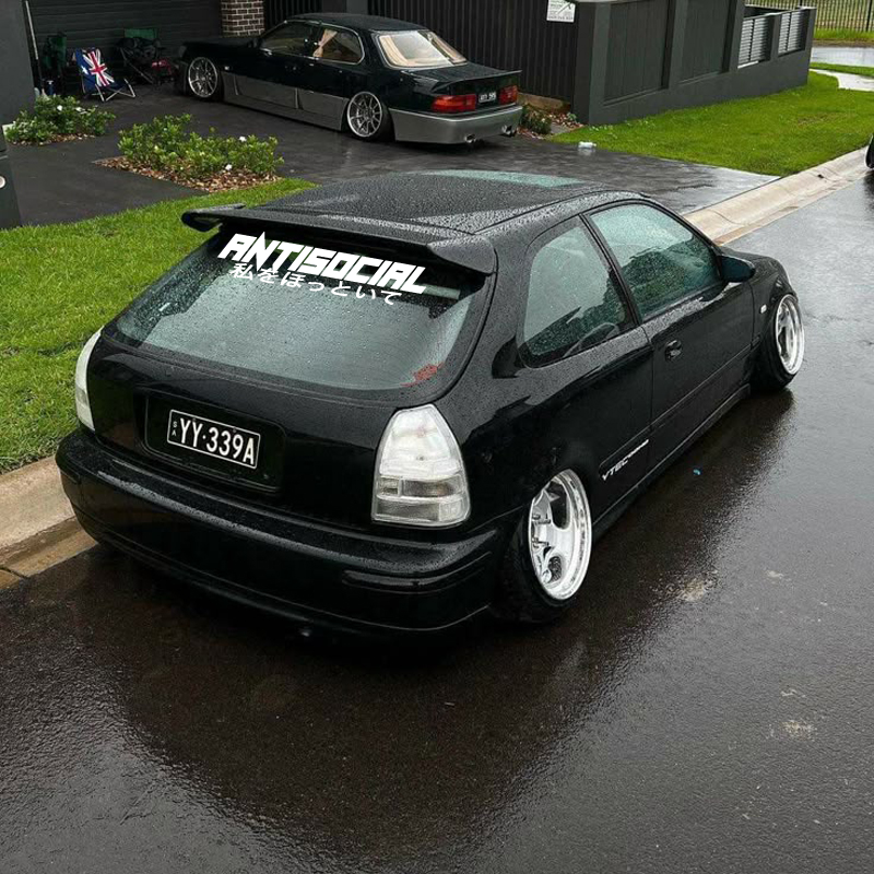 JDM Style 'ANTISOCIRL' Vinyls  - Car Accessories Banner 评论和价格
