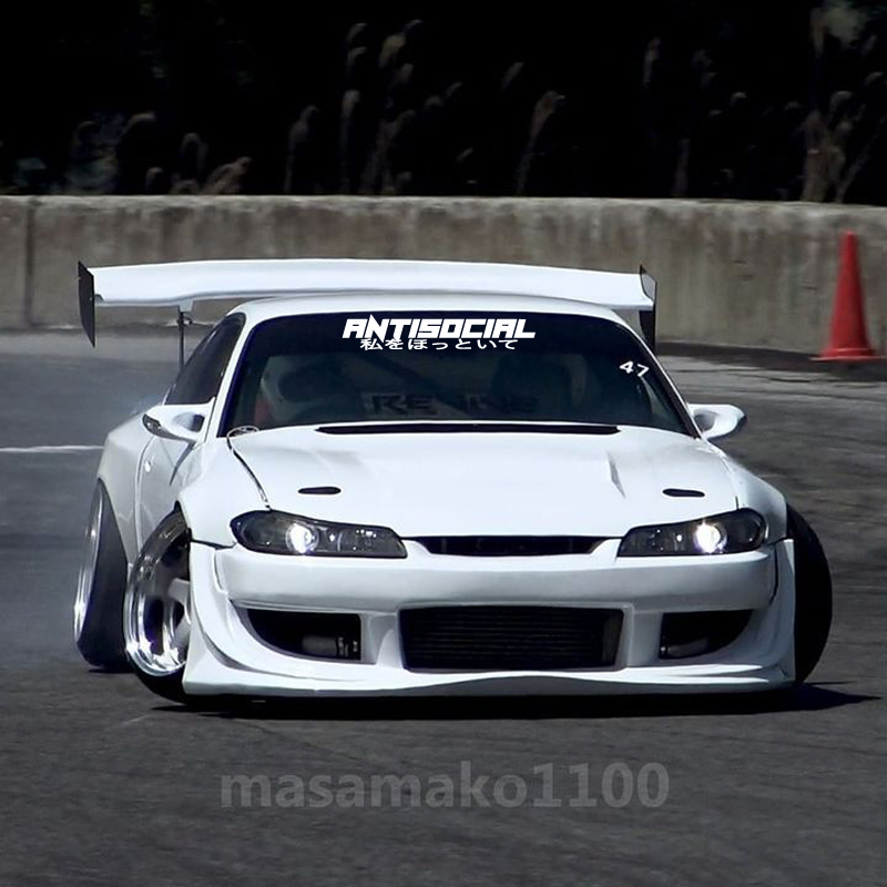JDM Style 'ANTISOCIRL' Vinyls  - Car Accessories Banner 评论和价格